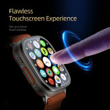 For Apple Watch Ultra 3, 49-mm Case , 2 in 1 Aluminum Alloy Frame with 9H Tempered Glass Screen Protector, Black | iCoverLover.com.au
