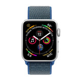 For Apple Watch Series 11, 46-mm Case, Simple Nylon Sports Watch Strap, Touch Fastener, Dark Blue | iCoverLover.com.au