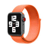 For Apple Watch Series 11, 46-mm Case, Simple Nylon Sports Watch Strap, Touch Fastener, Orange | iCoverLover.com.au