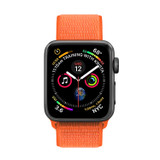 For Apple Watch Series 11, 46-mm Case, Simple Nylon Sports Watch Strap, Touch Fastener, Orange | iCoverLover.com.au