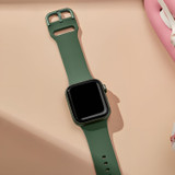 For Apple Watch Series 11, 46-mm Case, Pin Buckle Silicone Watch Strap, Clover | iCoverLover.com.au