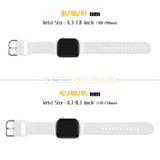 For Apple Watch Series 11, 46-mm Case, Pin Buckle Silicone Watch Strap, White | iCoverLover.com.au