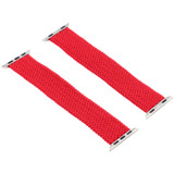 For Apple Watch SE (3rd Gen), 44-mm Case, Nylon Woven Watchband Size Small, Red | iCoverLover.com.au