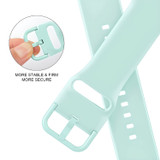 For Apple Watch Series 11, 42-mm Case, Pin Buckle Silicone Watch Strap, Mint Green | iCoverLover.com.au