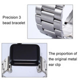 For Apple Watch SE (3rd Gen), 40-mm Case, Butterfly Stainless Steel Watch Band, Silver | iCoverLover.com.au