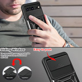 For Google Pixel 8 5G Case, Camera Cover and Ring Stand Protective Cover, Rose Gold | iCoverLover Australia