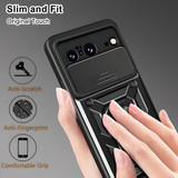 For Google Pixel 8 5G Case, Camera Cover and Ring Stand Protective Cover, Rose Gold | iCoverLover Australia