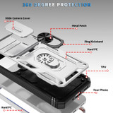 For Samsung Galaxy A17 Case - Camera Shield, Shock-Resistant Armour Cover with Rotating Ring Bracket, White Black | iCoverLover Australia