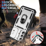 For Samsung Galaxy A17 Case - Camera Shield, Shock-Resistant Armour Cover with Rotating Ring Bracket, White Black | iCoverLover Australia