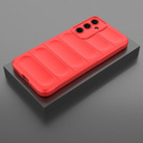 For Samsung Galaxy A16 5G & 4G Case - Wavy Shield, Durable TPU + Flannel Protective Cover, Red | iCoverLover.com.au