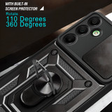 For Samsung Galaxy A16 5G & 4G Case - Camera Shield, Shock-Resistant PC + TPU Armor Cover with Rotating Ring Bracket, Black | iCoverLover.com.au