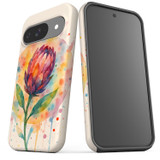 For Google Pixel 9 Case Tough Protective Cover, Watercolour Flower | iCoverLover Australia
