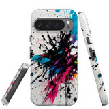 For Google Pixel 10 Pro XL Case, Tough Protective Cover, Dark Splatter | iCoverLover Australia