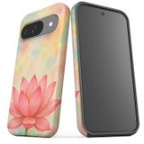 For Google Pixel 9 Case Tough Protective Cover, Blooming Pink Lotus | iCoverLover Australia