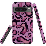 For Google Pixel 8 Pro Tough Protective Cover, Magenta Leopard Pattern | iCoverLover Australia