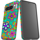 For Google Pixel 8 Pro Tough Protective Cover, Retro Floral Design | iCoverLover Australia