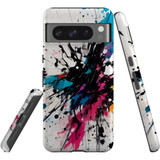 For Google Pixel 8 Pro Tough Protective Cover, Dark Splatter | iCoverLover Australia