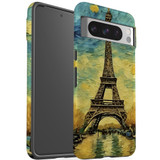 For Google Pixel 8 Pro Tough Protective Cover, Eiffel Tower Painting | iCoverLover Australia