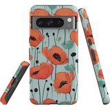 For Google Pixel 8 Pro Tough Protective Cover, Poppy Field | iCoverLover Australia