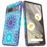 For Google Pixel 7 Case Tough Protective Cover Psychedelic Blues | iCoverLover Australia
