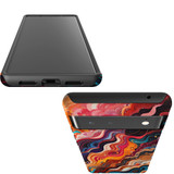 For Google Pixel 6 Tough Protective Case, Waves Of The Sun | iCoverLover Australia