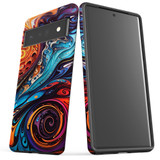 For Google Pixel 6 Pro Tough Protective Case, Swirling Paint | iCoverLover Australia