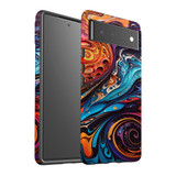 For Google Pixel 6 Tough Protective Case, Swirling Paint | iCoverLover Australia
