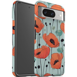 For Google Pixel 8 Tough Protective Cover, Poppy Field | iCoverLover Australia