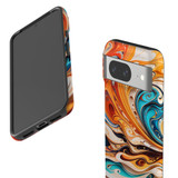 For Google Pixel 8 Tough Protective Cover, Swirling Gold | iCoverLover Australia