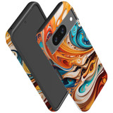 For Google Pixel 8 Tough Protective Cover, Swirling Gold | iCoverLover Australia