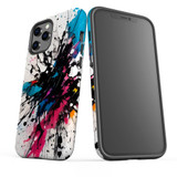 For iPhone 12 Pro Max Tough Protective Case, Dark Splatter | iCoverLover Australia