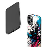 For iPhone 12 Pro Max Tough Protective Case, Dark Splatter | iCoverLover Australia
