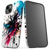 For iPhone 14 Tough Protective Case, Dark Splatter | iCoverLover Australia