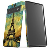 For Google Pixel 6 Pro Tough Protective Case, Eiffel Tower Painting | iCoverLover Australia