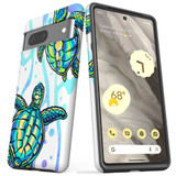 For Google Pixel 7 Case Tough Protective Cover Swimming Turtles | iCoverLover Australia