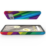 For Google Pixel 7 Case Tough Protective Cover Lined Rainbow | iCoverLover Australia