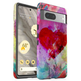 For Google Pixel 7 Case Tough Protective Cover Heart Painting | iCoverLover Australia
