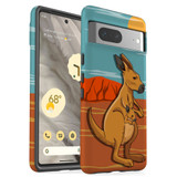 For Google Pixel 7 Case Tough Protective Cover Kangaroo Illustration | iCoverLover Australia