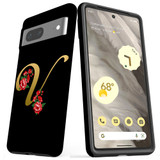 For Google Pixel 7 Case Tough Protective Cover Embellished Letter V | iCoverLover Australia