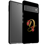 For Google Pixel 6 Pro Case Tough Protective Cover Embellished Letter D | iCoverLover Australia