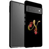 For Google Pixel 6 Pro Case Tough Protective Cover Embellished Letter N | iCoverLover Australia