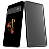 For Google Pixel 6 Pro Case Tough Protective Cover Embellished Letter S | iCoverLover Australia
