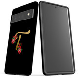 For Google Pixel 6 Pro Case Tough Protective Cover Embellished Letter T | iCoverLover Australia