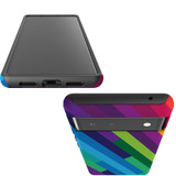 For Google Pixel 6 Case, Protective Back Cover,Lined Rainbow | iCoverLover Australia