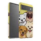 For Google Pixel 6 Case, Protective Back Cover,Illustrated Puppies | iCoverLover Australia