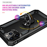 For iPhone 14 Pro Max Case, Armored Protective Cover with Ring Holder, Black | Armour Cases | iCoverLover.com.au