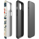 For iPhone 14 Plus Case Tough Protective Cover, Orange And blue Flowers | iCoverLover Australia