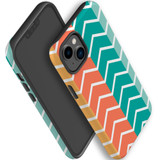 For iPhone 14 Plus Case Tough Protective Cover, Colourful ZigZag | iCoverLover Australia