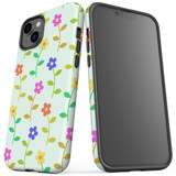 For iPhone 14 Case Tough Protective Cover, Colourful Flowers | iCoverLover Australia