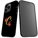 For iPhone 14 Pro Case Tough Protective Cover, Embellished Letter C | iCoverLover Australia